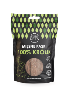 Mięsne paski dla psa, 100% królik