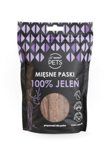Mięsne paski dla psa, 100% jeleń