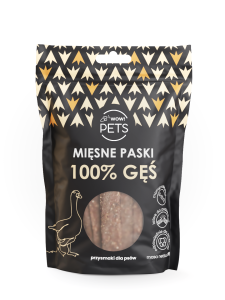 Mięsne paski dla psa, 100% gęś