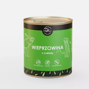 Pork 95% with zucchini - wet complete dog food, 850 g