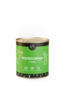 Wieprzowina 95% z cukinią – mokra karma pełnoporcjowa dla psa, 850 g