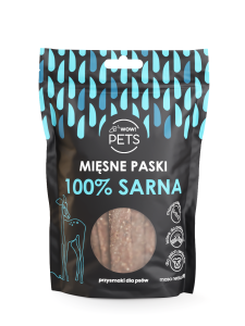 Mięsne paski dla psa – 100% Sarna – 120 g