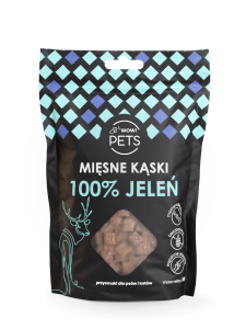 Mięsne kąski dla psa i kota – 100% Jeleń – 120 g